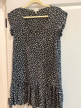 Joie cream & Black dress with Cream Spot Print